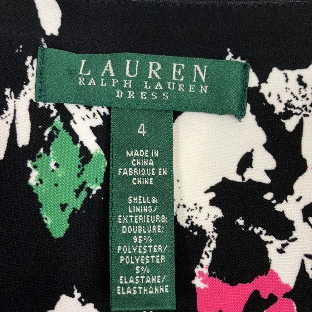 Ralph Lauren jersey floral cross top ruched dress - Picture 6 of 9